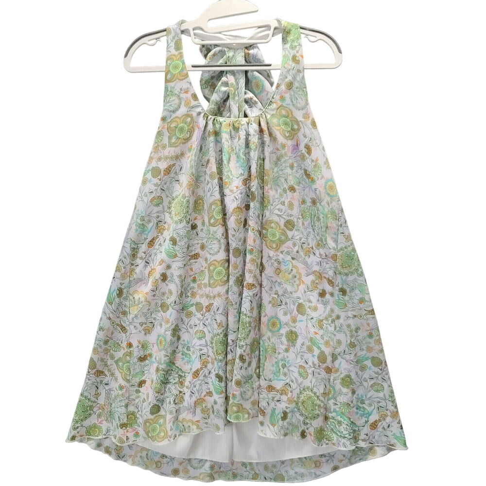 Savannah Rae Womens Halter Top Dress Multi Color Size Small 100% Polyester